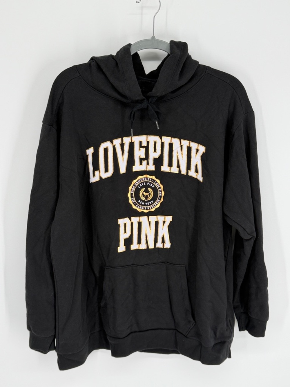 Victoria’s Secret Pink University Pullover Hoodie Size XL FLAWED